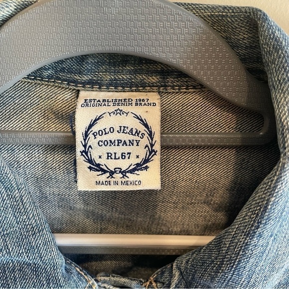 Ralph Lauren Polo Jeans Company Jean Jacket Size XL Blue Denim - Picture 2 of 9